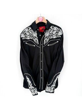 Rodeo Clothing RCCO Women's Long Sleeve Western Embroidered Dress Shirt Size M